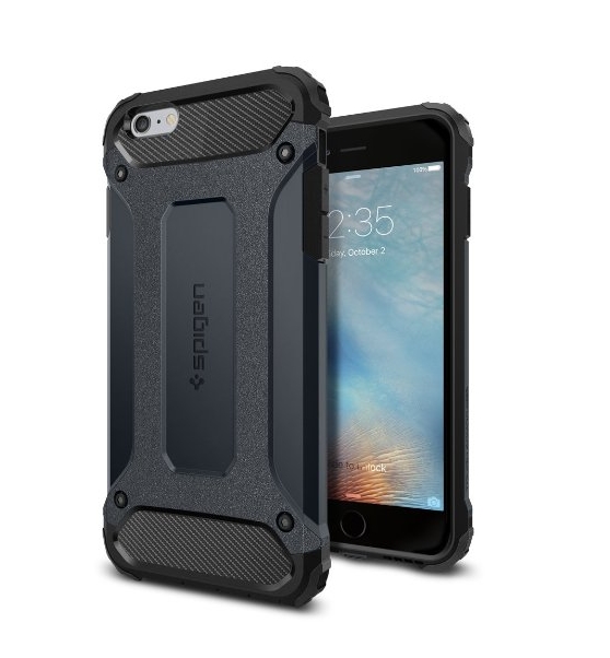 iPhone 6s Plus Case Spigen Tough Armor Tech Ultimate Shock-Absorb Protection Case for iPhone 6s Plus metal slate